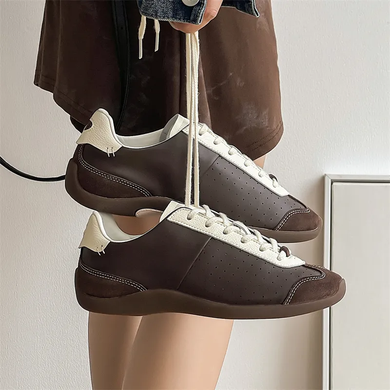 V05 Low Top Casual Shoes Unisex Brown-9