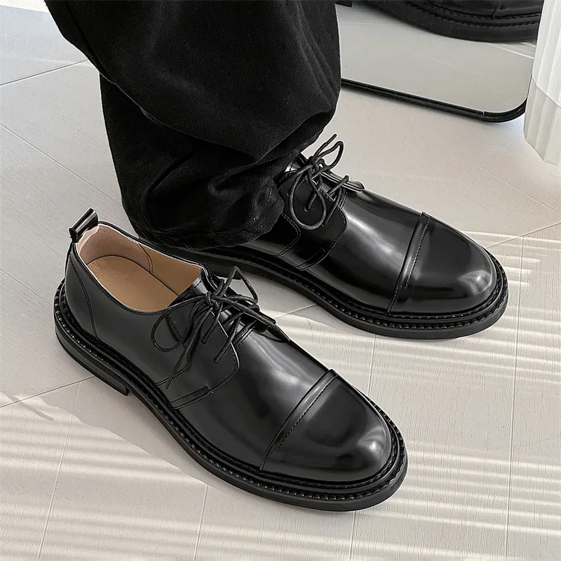 V05 Dress Shoes Men Low Top Black-1