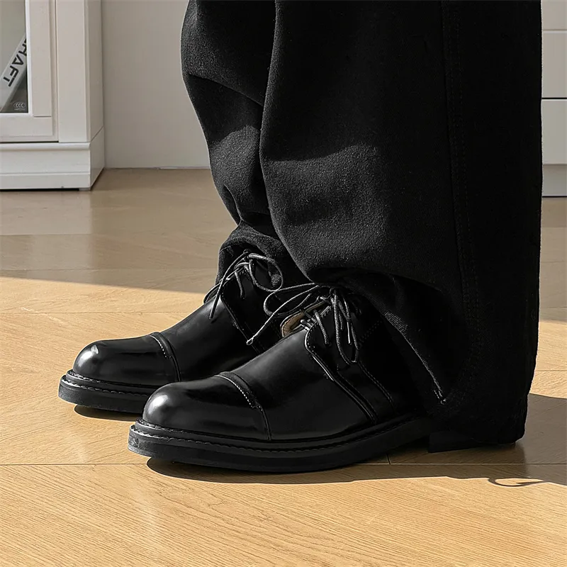 V05 Dress Shoes Men Low Top Black-6