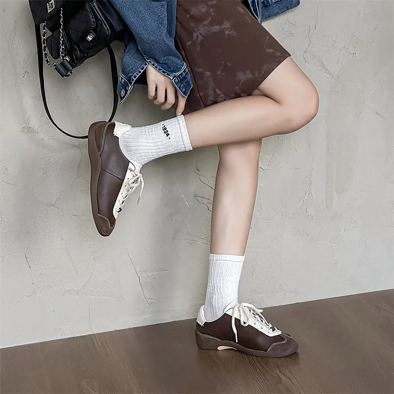 V05 Low Top Casual Shoes Unisex Brown-7