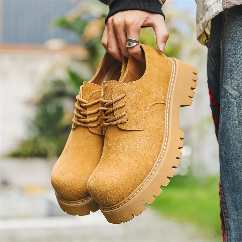 V05 Men's Casual Shoes Men Low Top Yellow-2