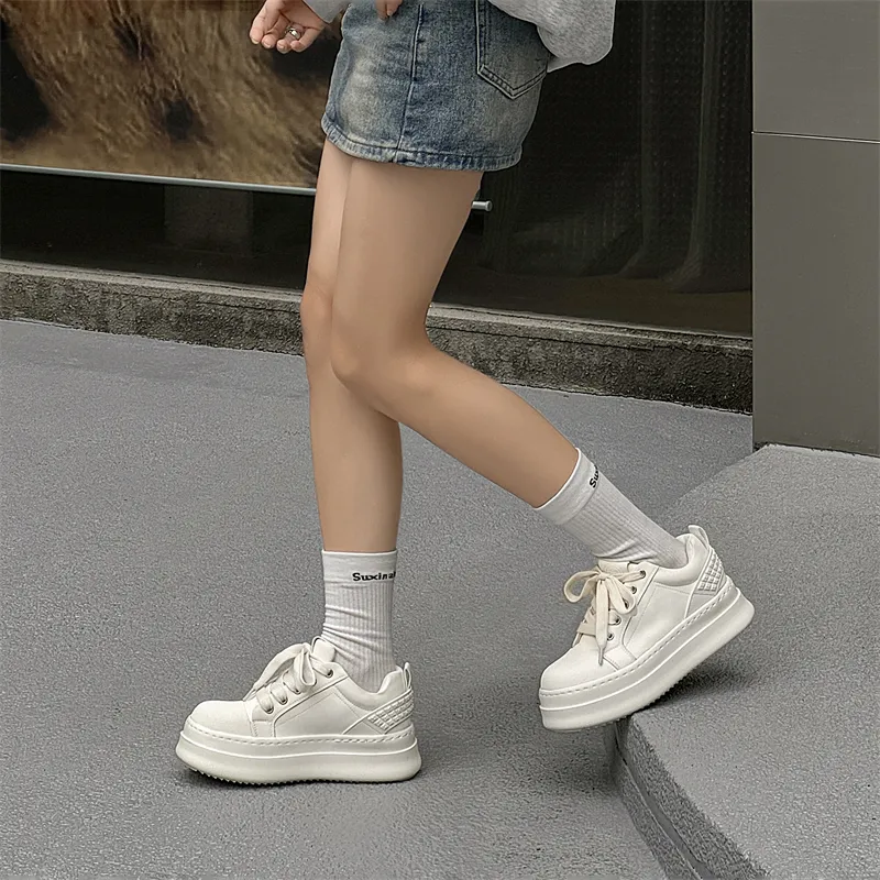 Active Trainee Exclusive Low Top Trendy Board Shoes Unisex Pure White Color-28
