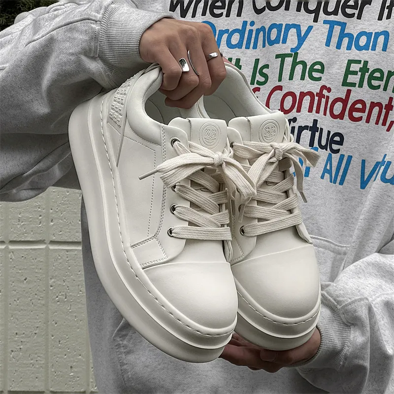 Active Trainee Exclusive Low Top Trendy Board Shoes Unisex Pure White Color-16