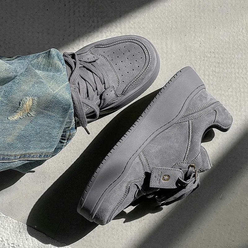 V05 Slip Resistant Height Increasing Low Top Skateboard Shoes Unisex-7