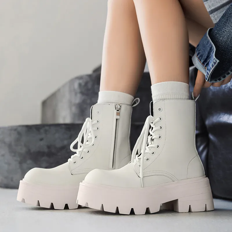 V05 Paris Platform Derby Martin Boots, Unisex Ankle Boots, British Style Big Head Biker Boots, Western High Top Shoes-21