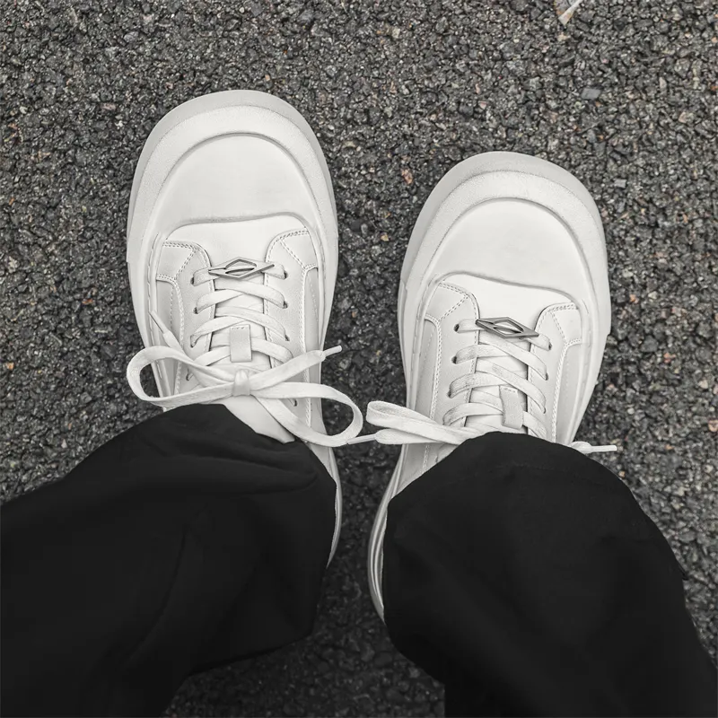 V05 Skateboard Shoes Unisex Low Top White-5