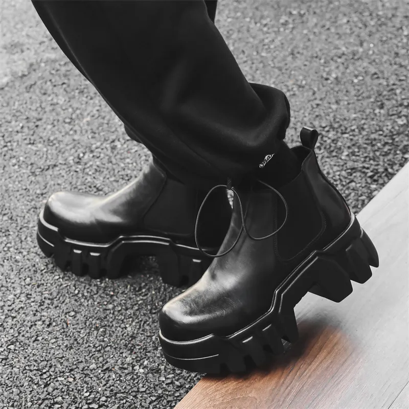 V05 Ankle Length Chelsea Boots Men's Black-3