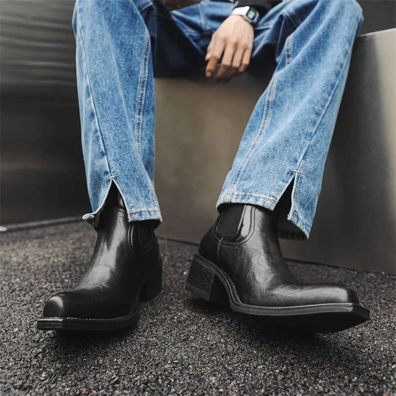 V05 Short Chelsea Boots Unisex Black-4