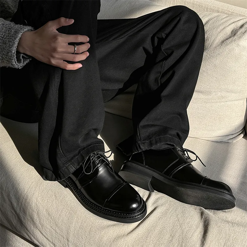V05 Dress Shoes Men Low Top Black-5