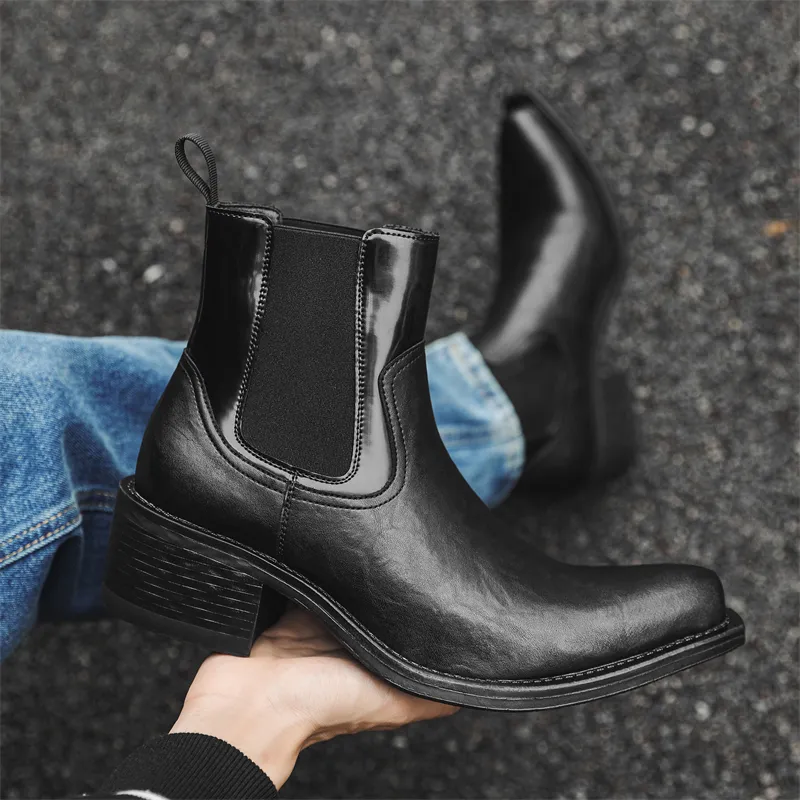 V05 Short Chelsea Boots Unisex Black-3