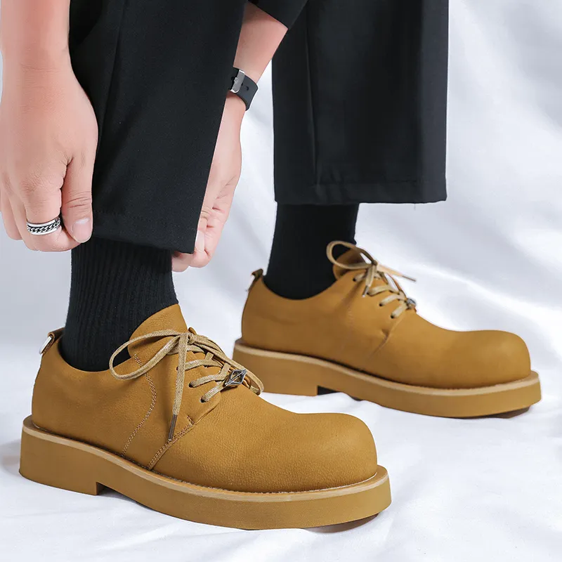 V05 Men's Casual Shoes Men Low Top Brown-3