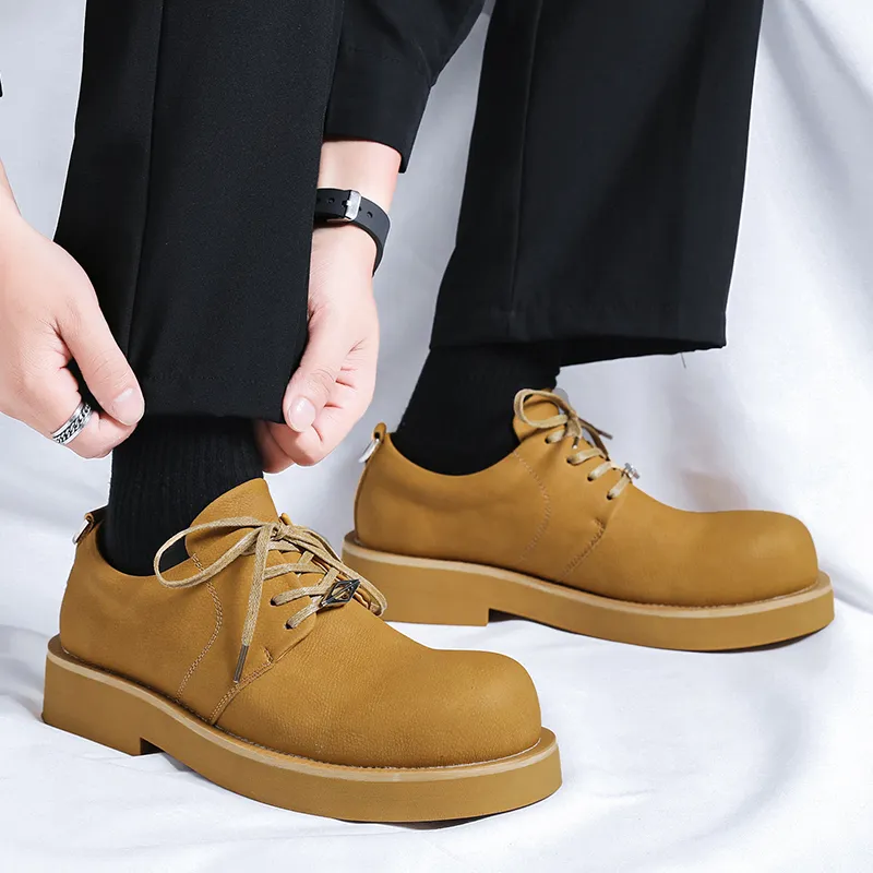 V05 Men's Casual Shoes Men Low Top Brown-1