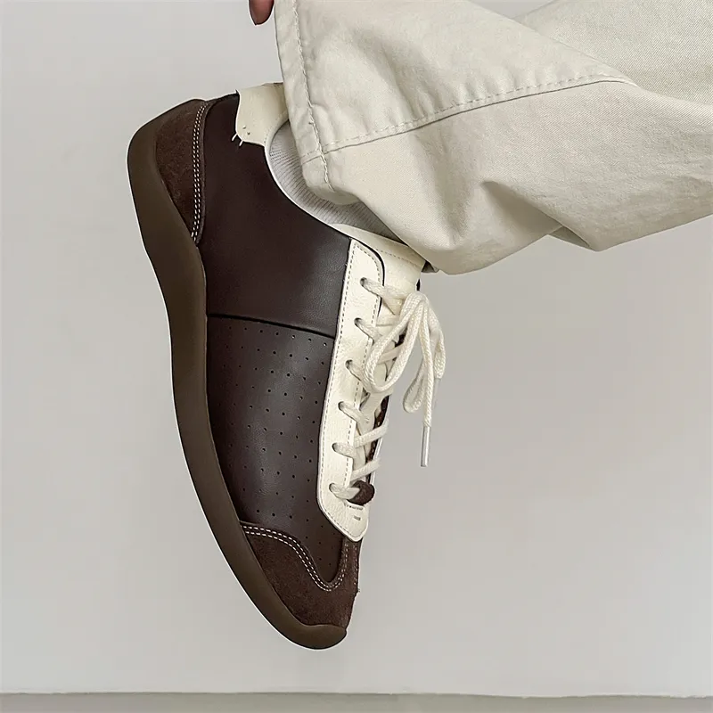 V05 Low Top Casual Shoes Unisex Brown-4