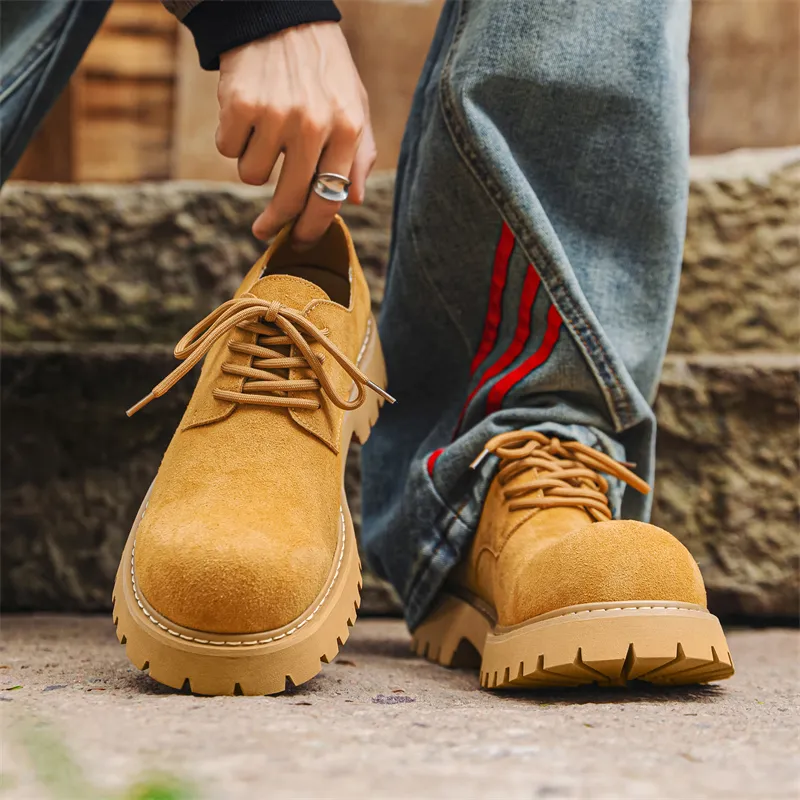 V05 Men's Casual Shoes Men Low Top Yellow-1