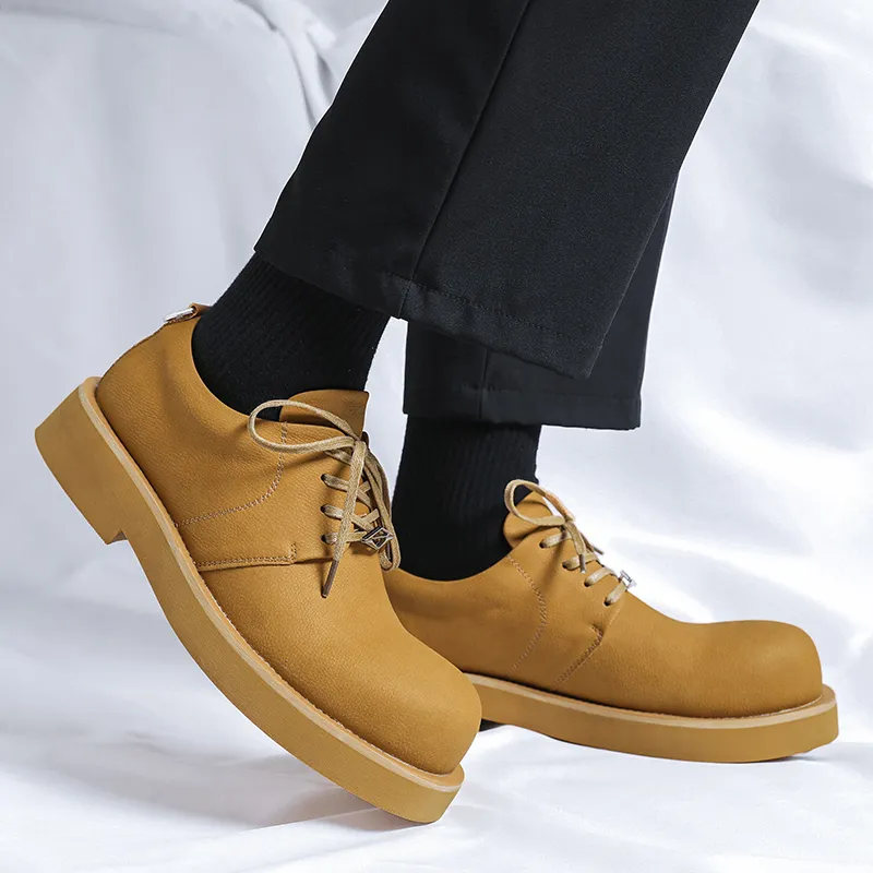 V05 Men's Casual Shoes Men Low Top Brown-4