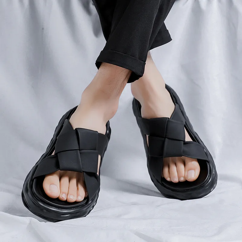 V05 Slide Slippers Men Black/White-2