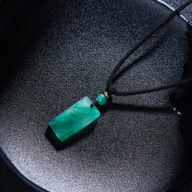 LOVING Natural African Emerald Necklaces Unisex-1