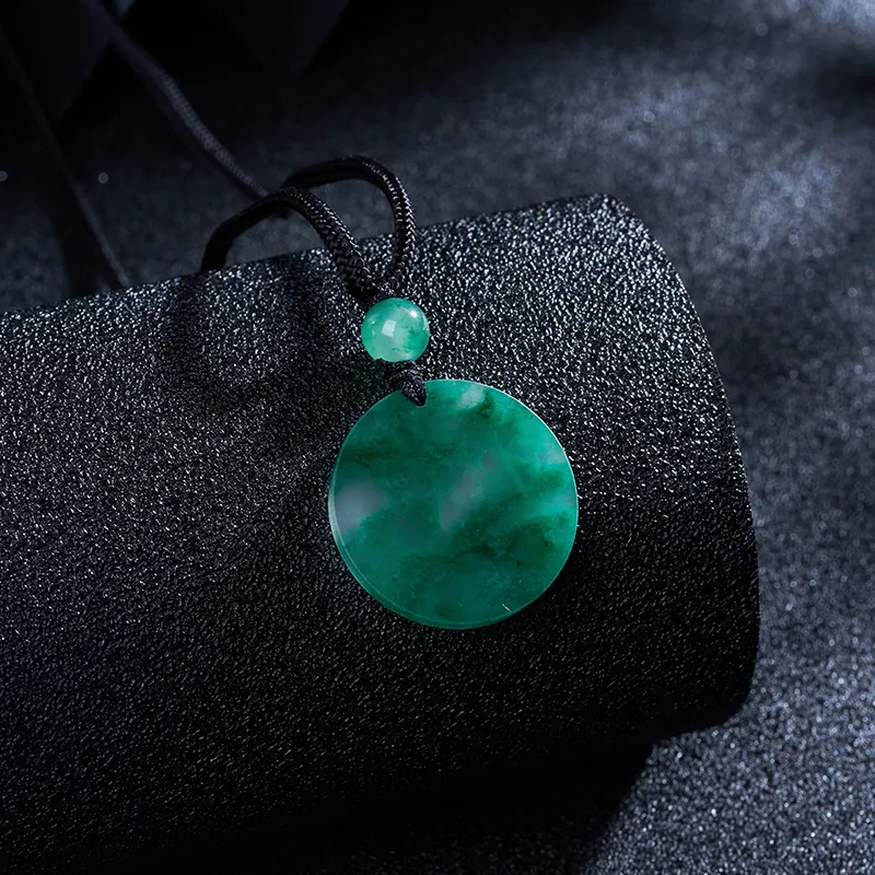 LOVING Natural African Emerald Necklaces Unisex-1