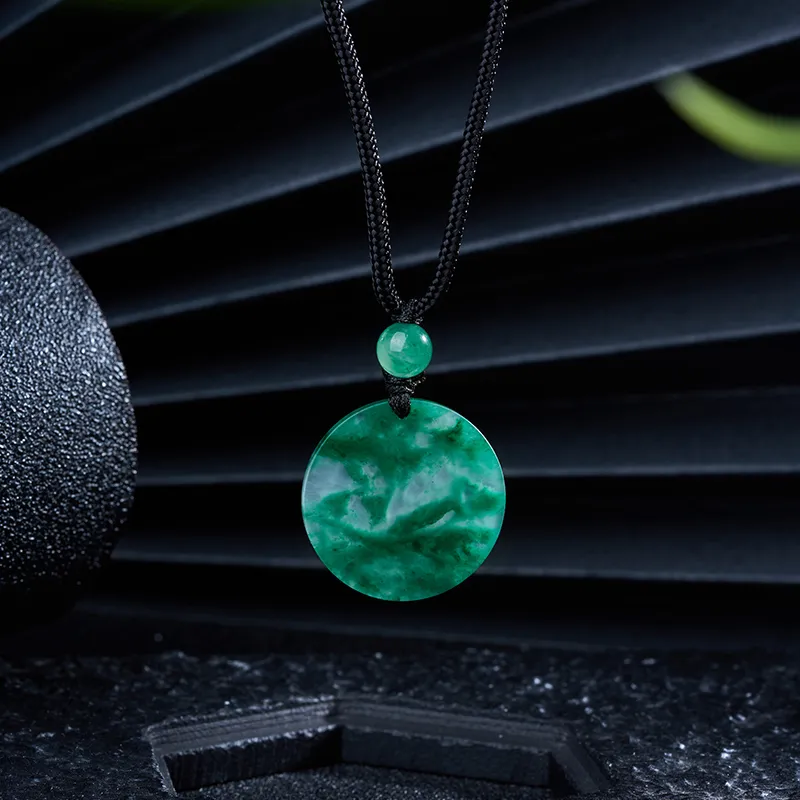 LOVING Natural African Emerald Necklaces Unisex-2