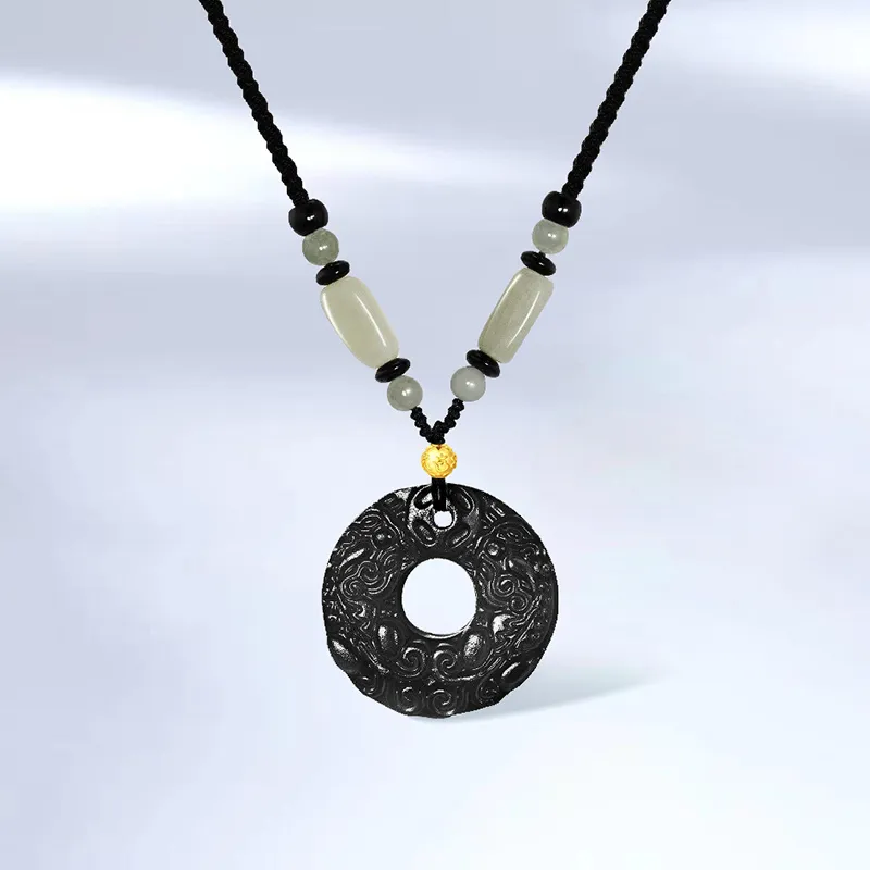 LOVING Chalcedony Jade Necklaces Unisex-5