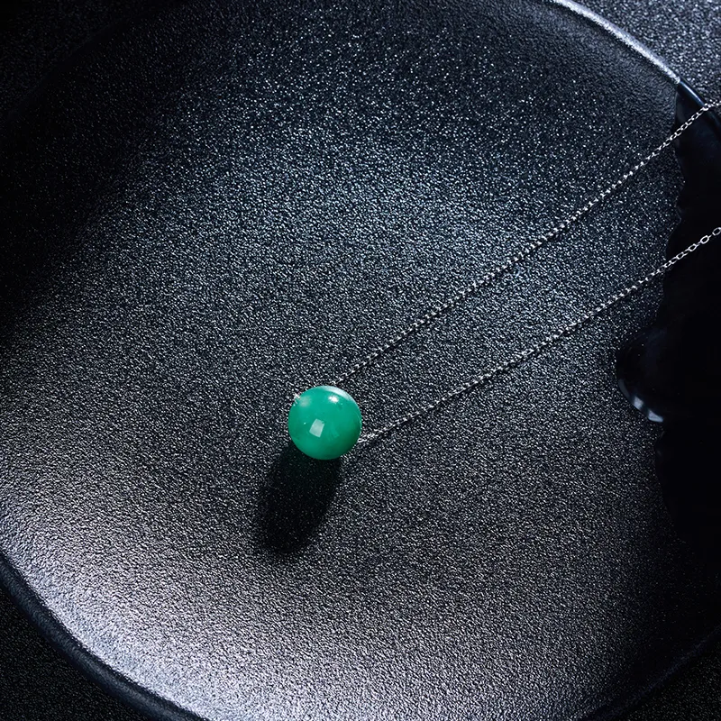 LOVING Natural African Emerald Jade Necklaces Unisex-1