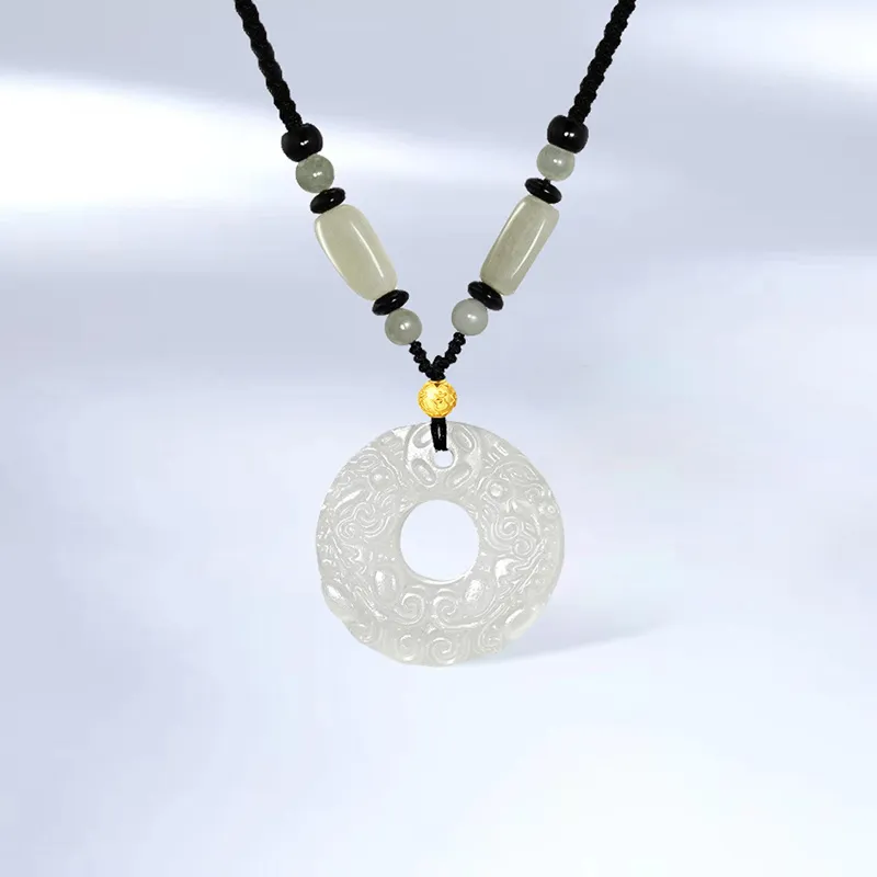 LOVING Chalcedony Jade Necklaces Unisex-2