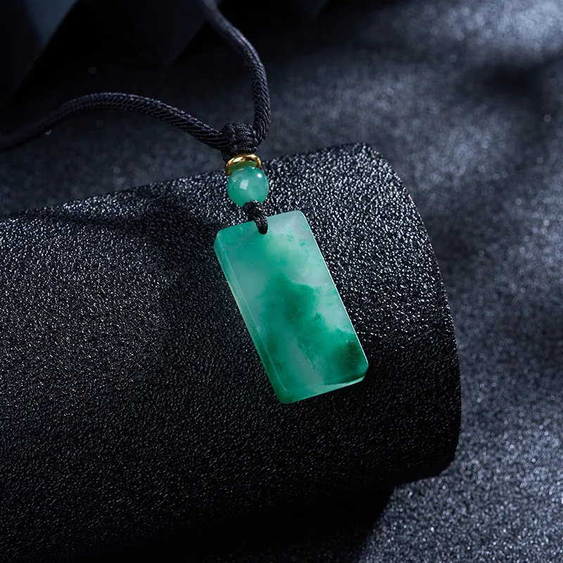 LOVING Natural African Emerald Necklaces Unisex-2