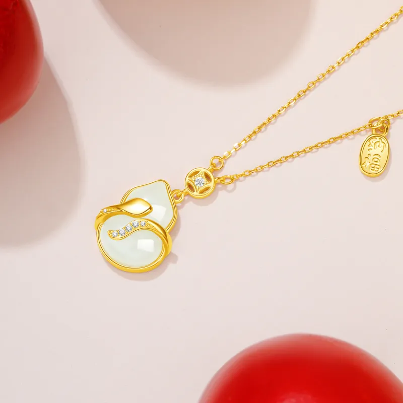 Lao Feng Xiang Agate Necklaces Women's-7
