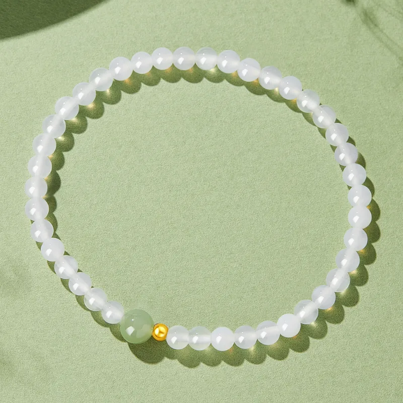 Lao Feng Xiang Natural Agate Bracelets Women's-5