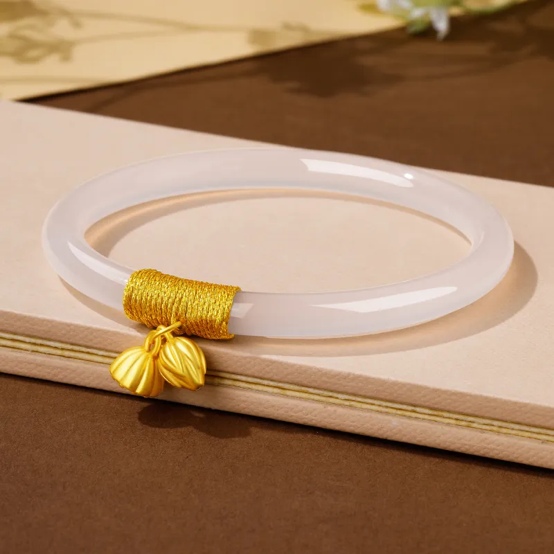 Lao Feng Xiang Chalcedony Bangles Women's-6