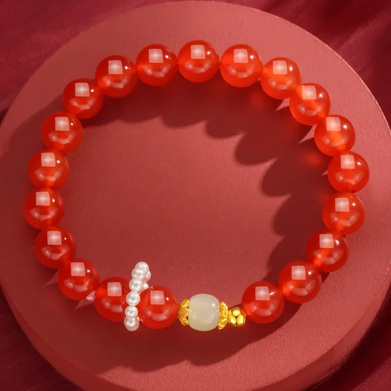 Lao Feng Xiang Agate Jade Bracelets Women's-5