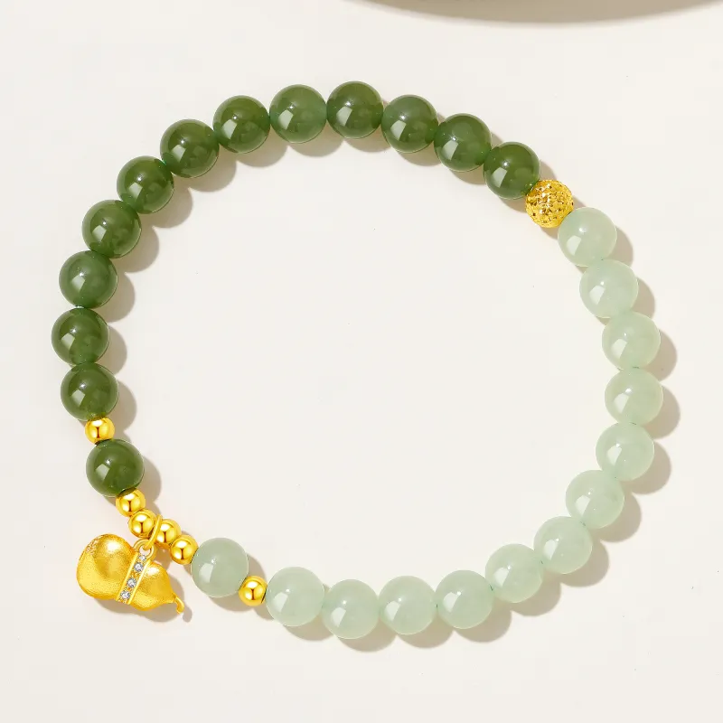 Lao Feng Xiang Hetian Jade Green Jade Women's-3