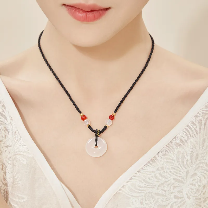 Lao Feng Xiang Chalcedony Necklaces Unisex-9