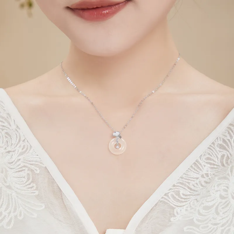 Lao Feng Xiang Chalcedony Necklaces Women's-3