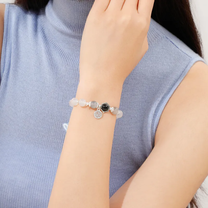 Lao Feng Xiang Obsidian Jade Bracelets Unisex-7