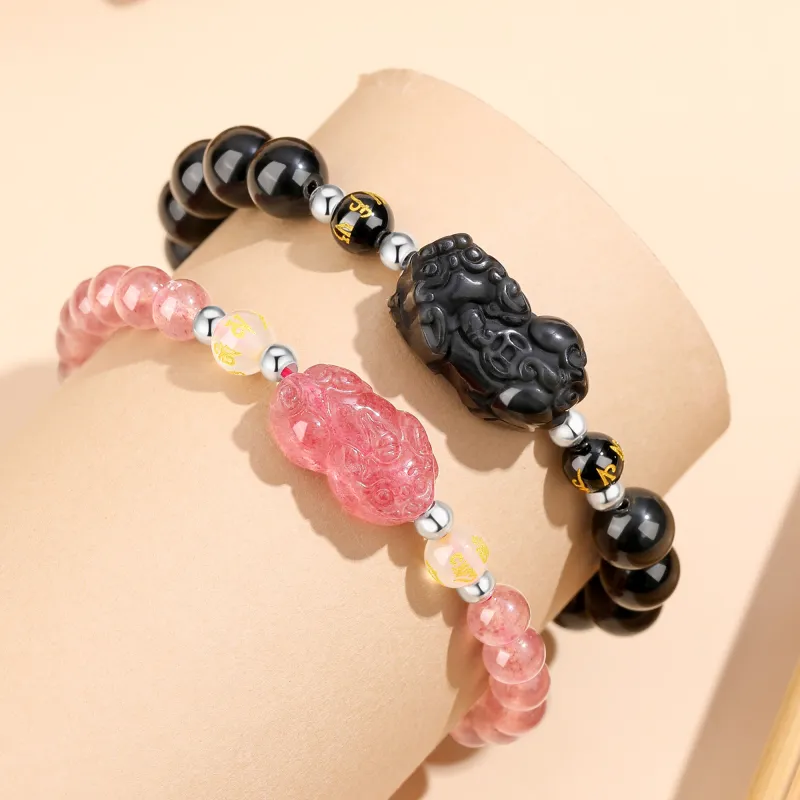 Lao Feng Xiang Obsidian Bracelets Unisex-1