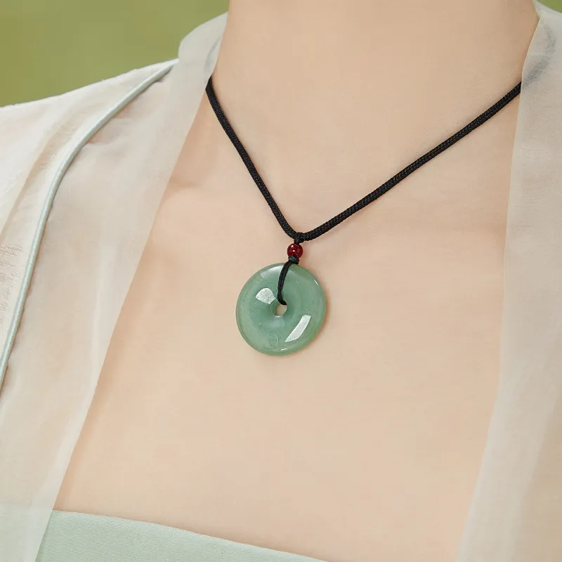 Lao Feng Xiang Natural Aventurine Necklaces Unisex-6