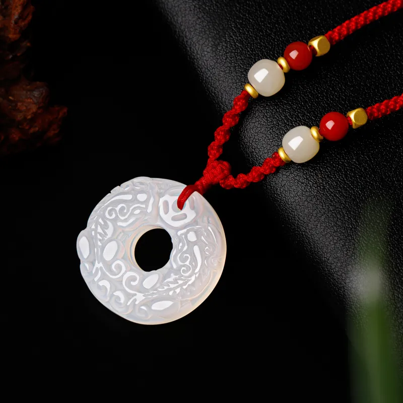 Lao Feng Xiang Chalcedony Necklaces Unisex-2