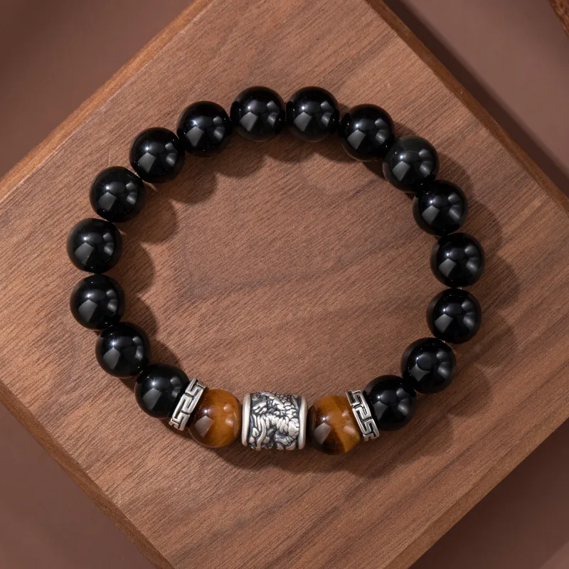 Lao Feng Xiang Obsidian Jade Bracelets Men's-2