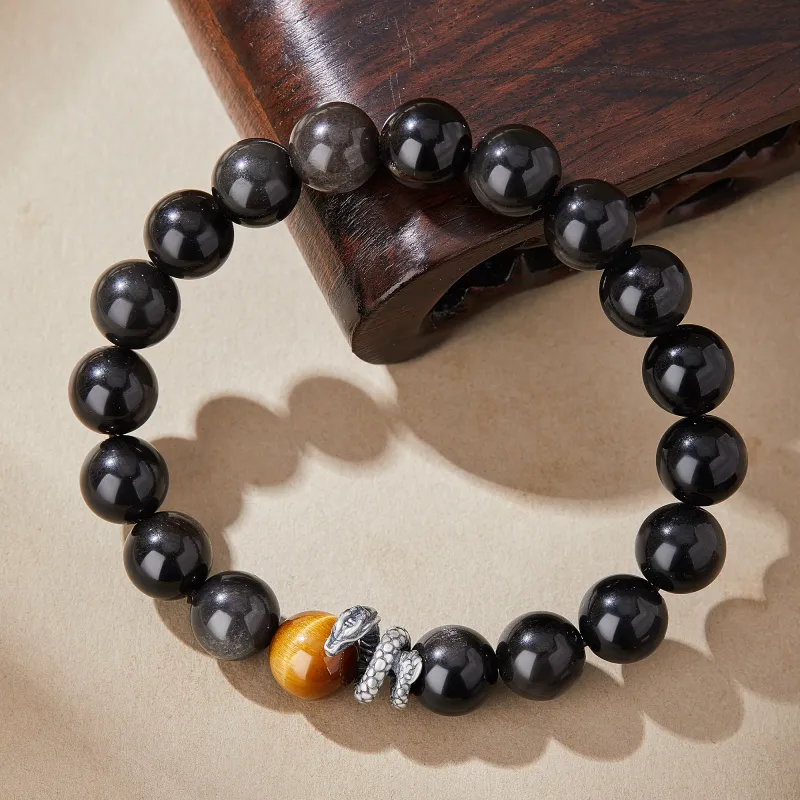 Lao Feng Xiang Obsidian Bracelets Unisex-3