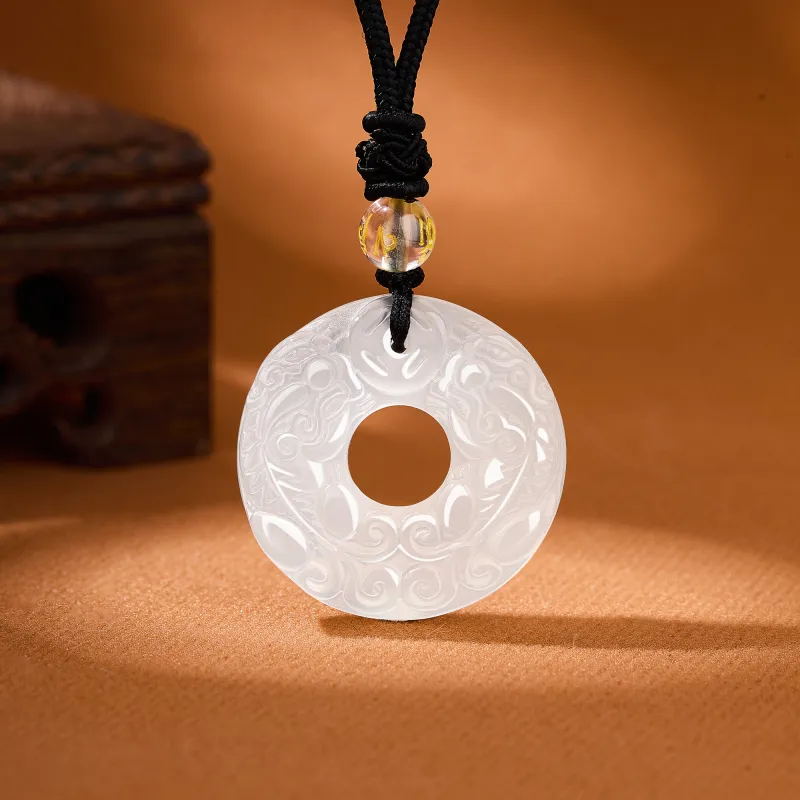 Lao Feng Xiang Chalcedony Jade Necklaces Unisex-8