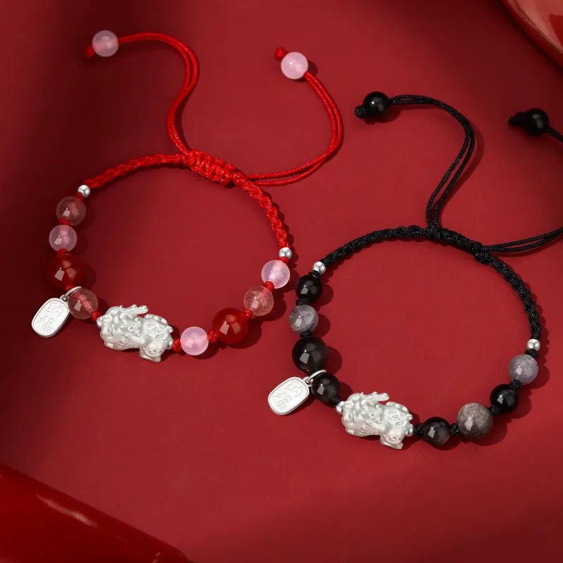 Lao Feng Xiang Chalcedony Bracelets Unisex-3