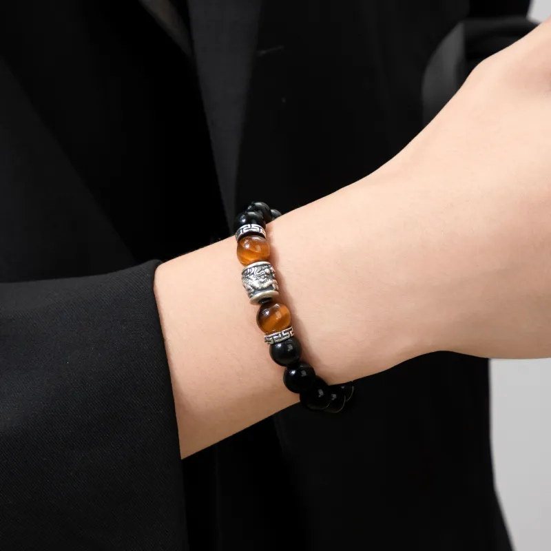 Lao Feng Xiang Obsidian Jade Bracelets Men's-1