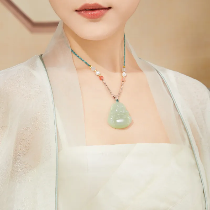 Lao Feng Xiang Necklaces Green Jade Women's-3