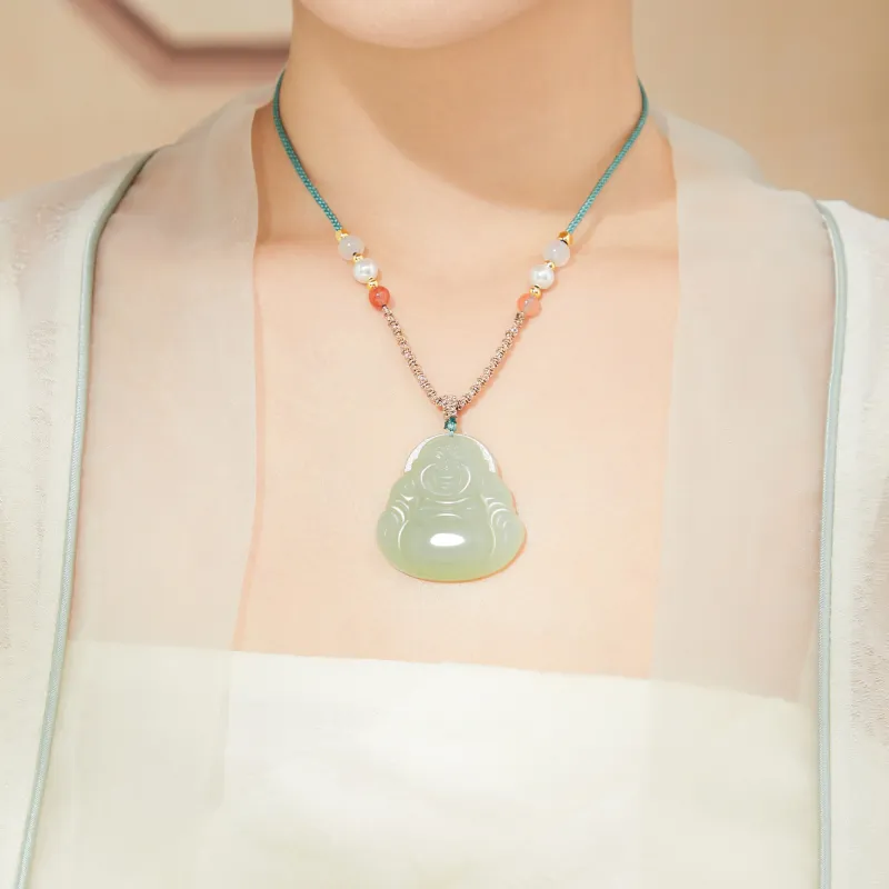Lao Feng Xiang Necklaces Green Jade Women's-5
