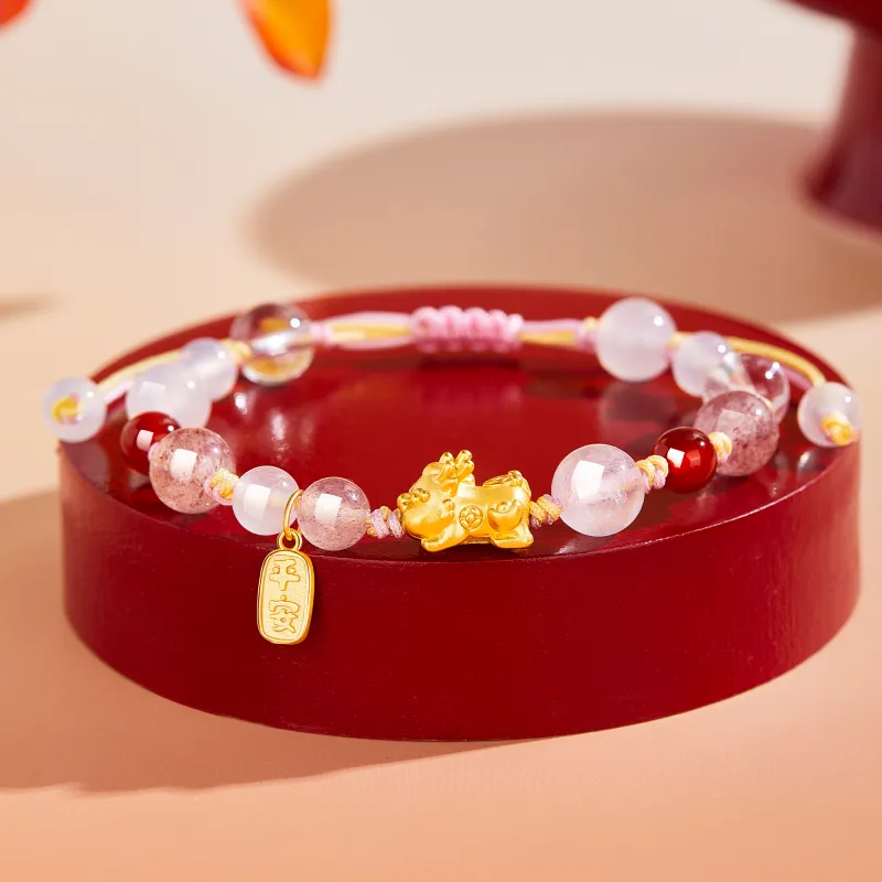 Lao Feng Xiang Agate Bracelets Women's-2