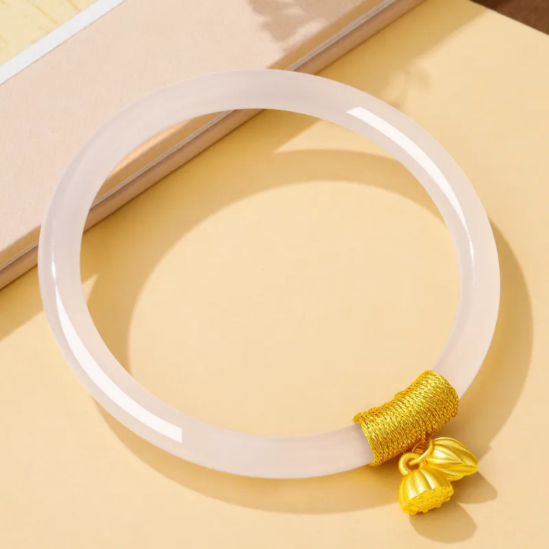 Lao Feng Xiang Chalcedony Bangles Women's-2