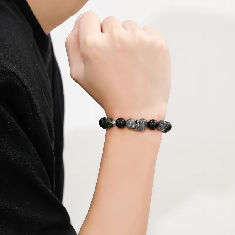 Lao Feng Xiang Obsidian Bracelets Men's-3