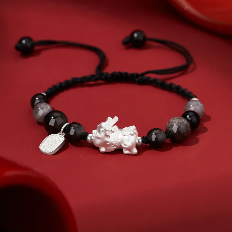 Lao Feng Xiang Chalcedony Bracelets Unisex-8