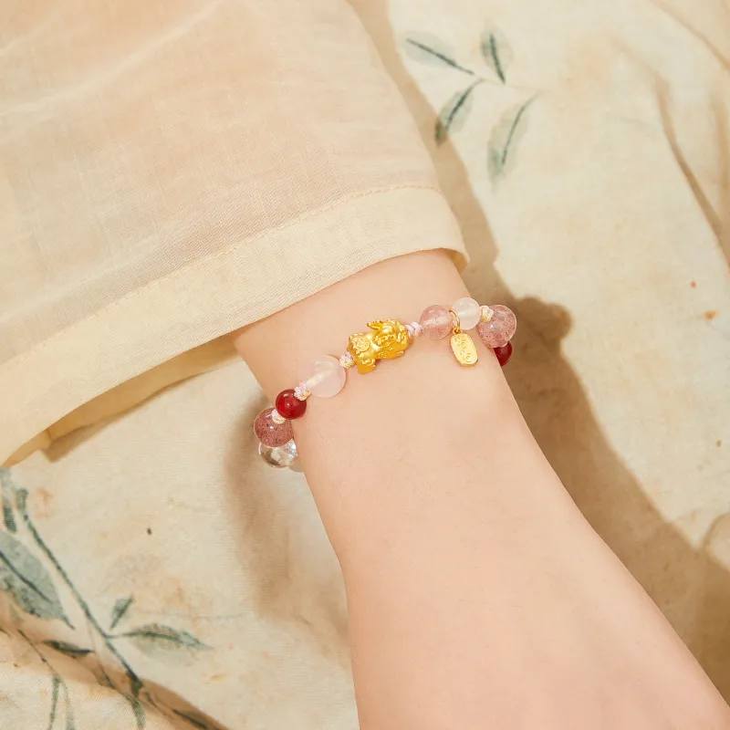 Lao Feng Xiang Agate Bracelets Women's-6